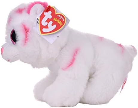 Ty Glubschis Tiger Stuffed Animal - White & Pink Soft Plush Toy 15cm
