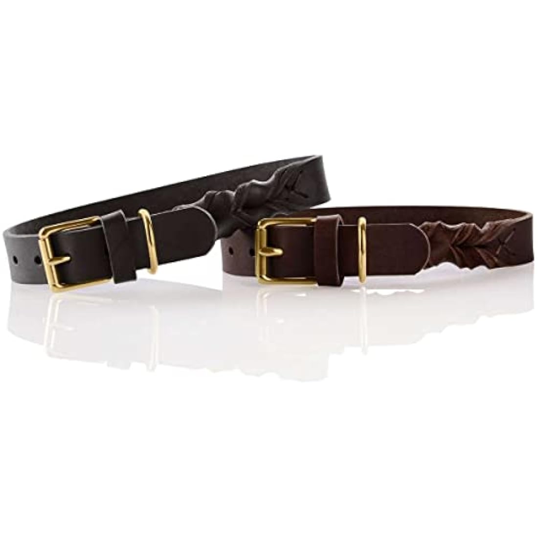 Hunter Sansibar Braided Leather Dog Collar – Dark Brown Cowhide
