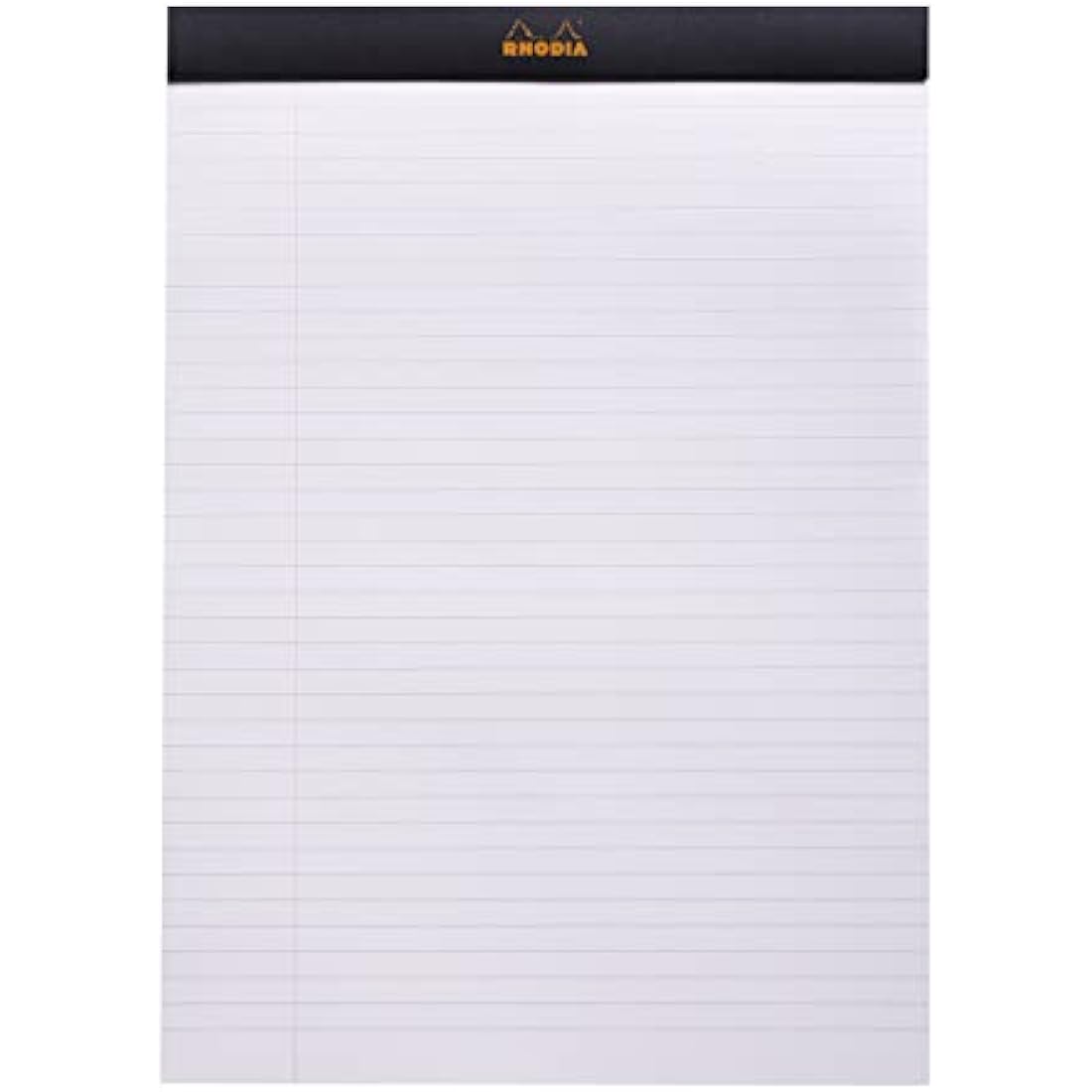 Rhodia N°18 Stapled Notepad – A4 Lined White Paper, Black Cover (5 Pack)