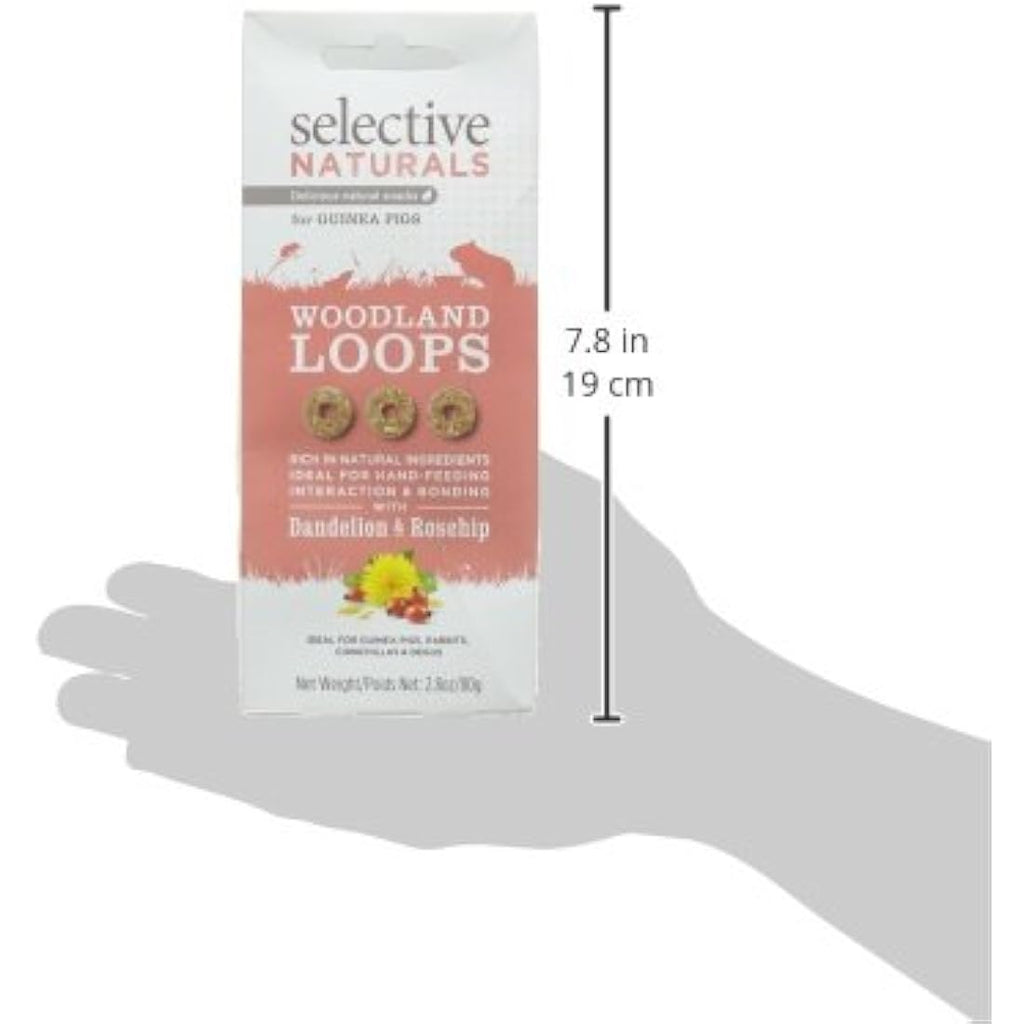Supreme Selective Naturals Woodland Loops – High Fibre Rabbit Treats 80g