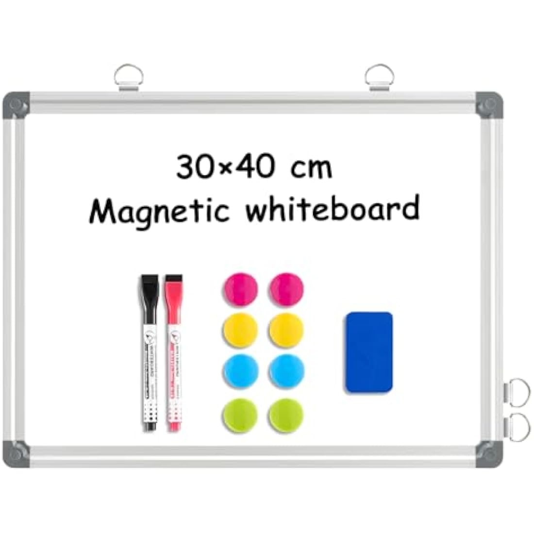 DOLLAR BOSS Magnetic Whiteboard | 30x40cm Double-Sided Dry Erase Board