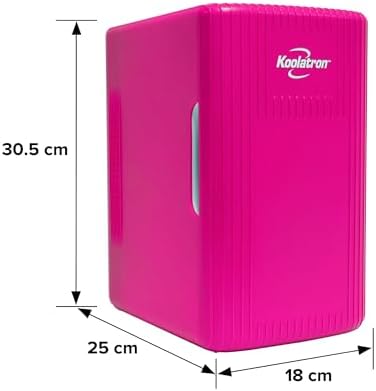 Koolatron Retro Mini Fridge | 6L Portable Cooler & Warmer - Pink