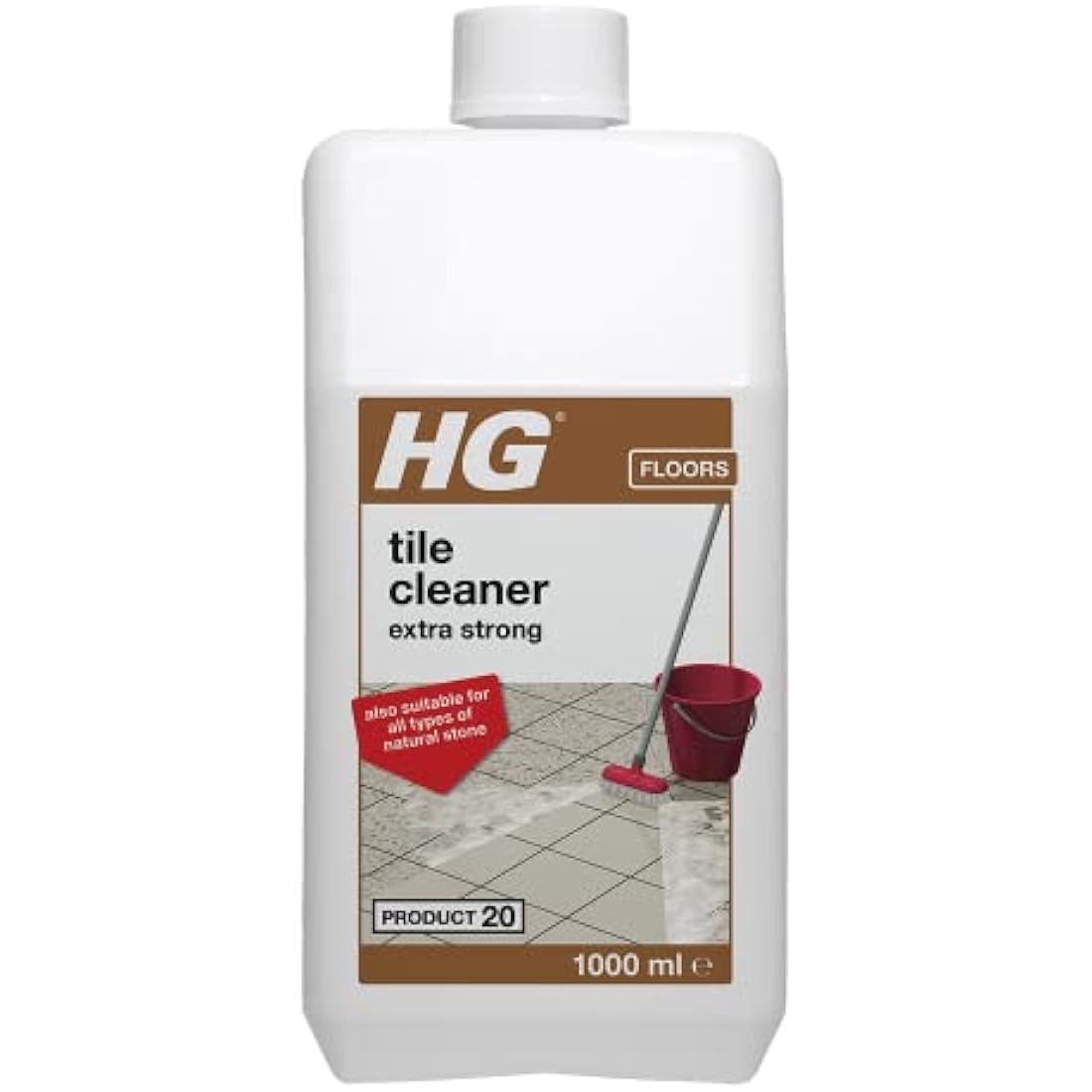 HG Tile Cleaner Extra Strong – Heavy Duty Floor & Grout Cleaner, 1L