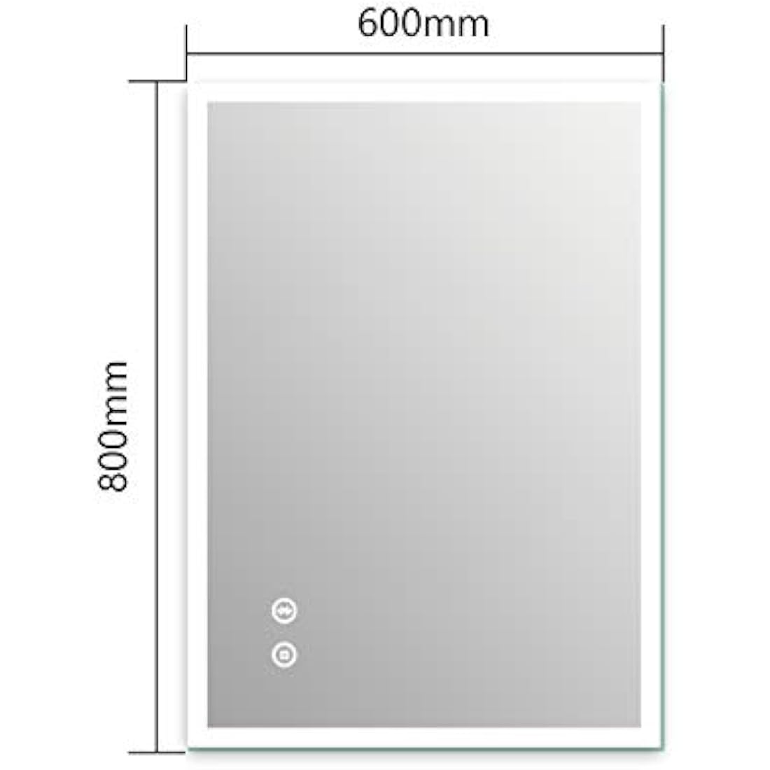 EMKE LED Bathroom Mirror with Shaver Socket, Bluetooth & Anti-Fog – 80x60cm