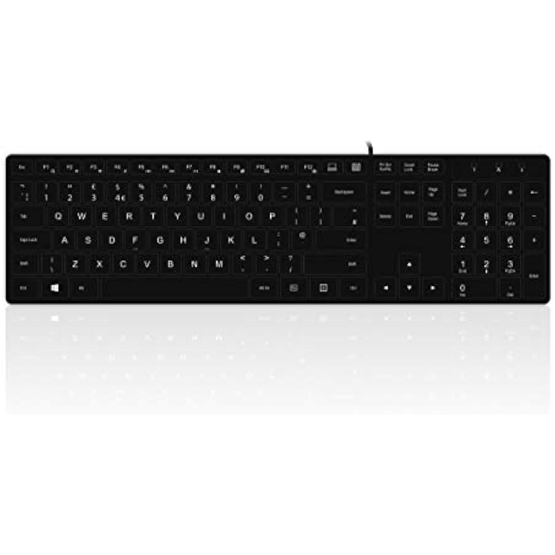 Accuratus 301 Slim Multimedia USB Keyboard – UK Layout, Black
