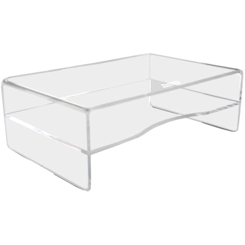 Desq Acrylic Monitor Stand with Letter Tray – Clear Ergonomic Riser