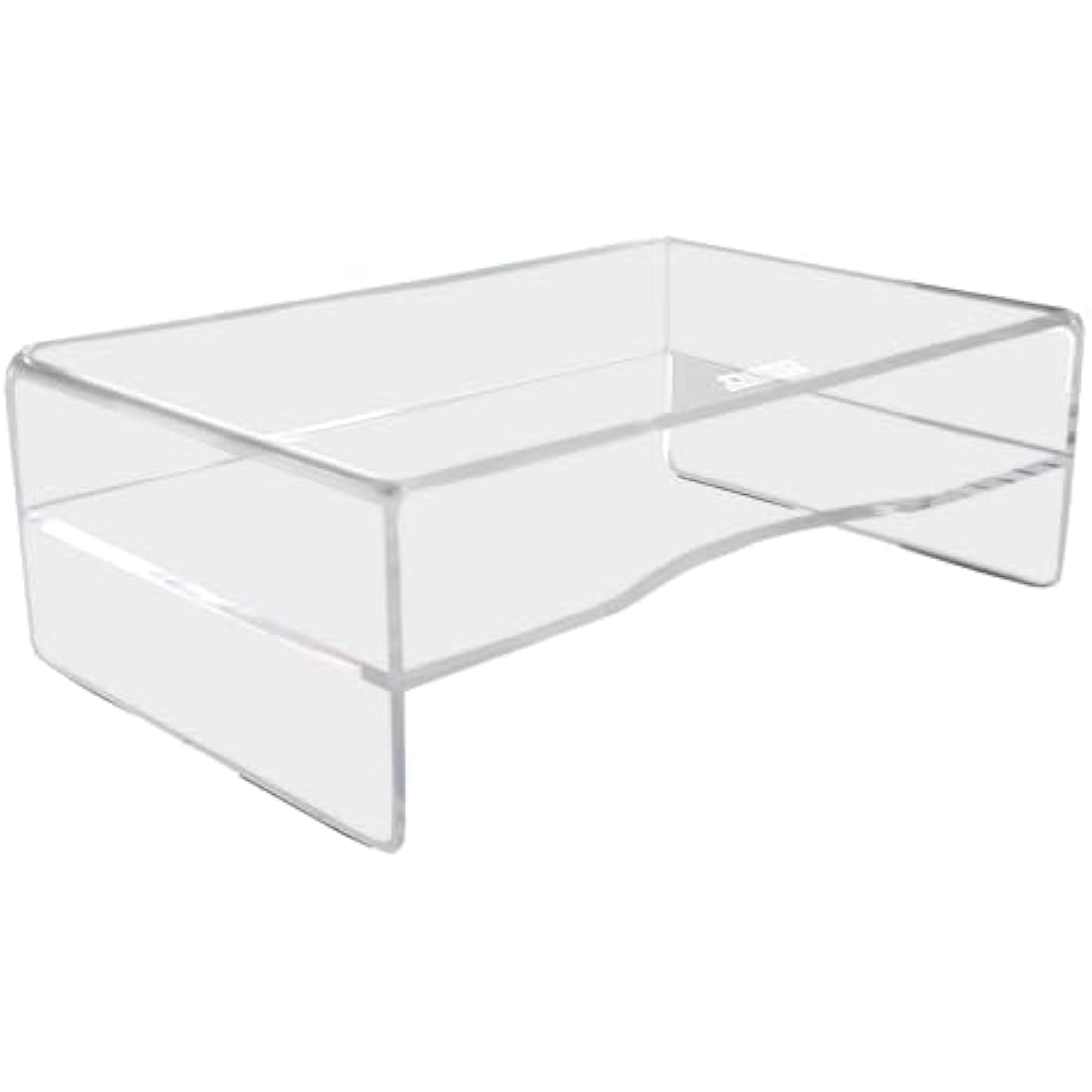 Desq Acrylic Monitor Stand with Letter Tray – Clear Ergonomic Riser