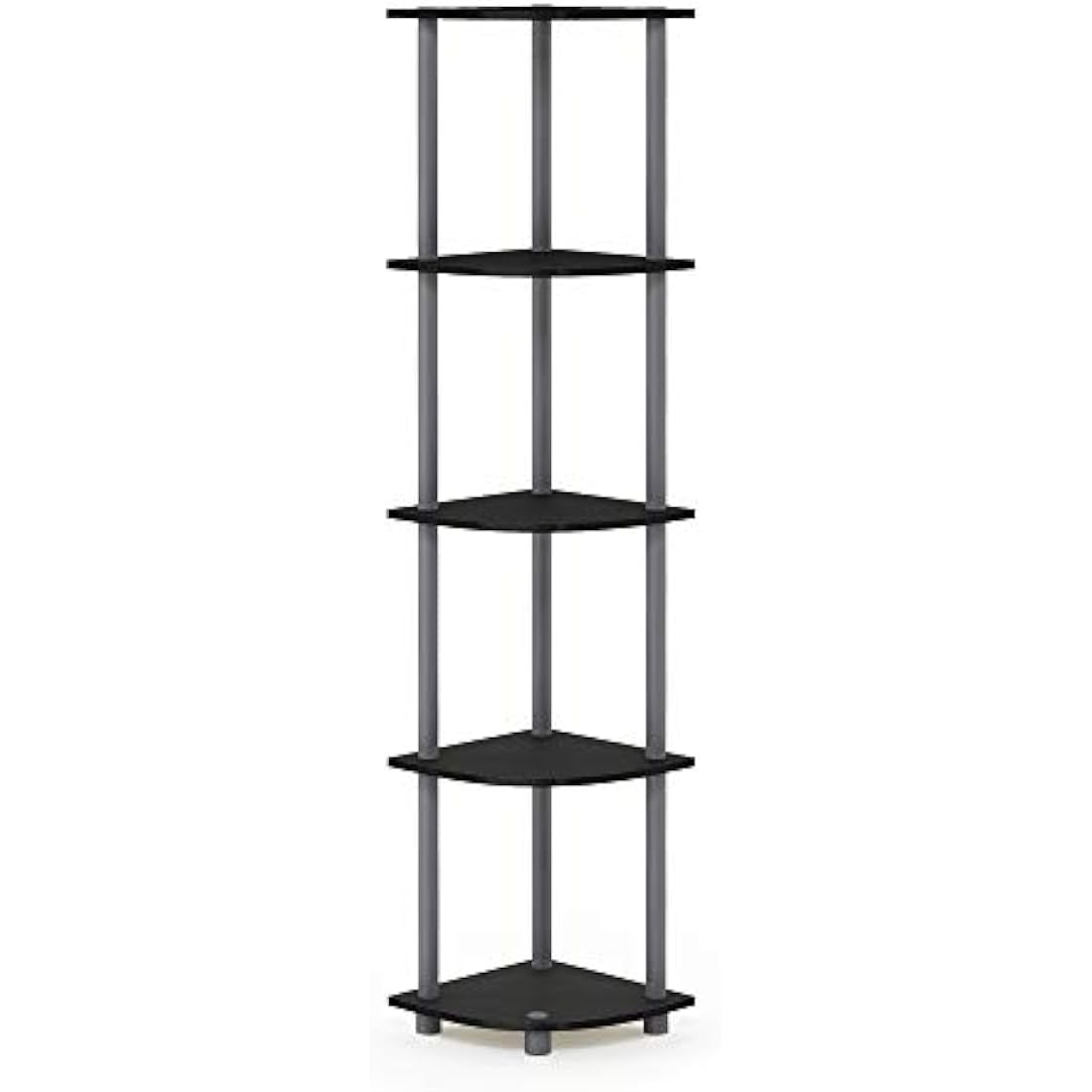 Furinno 5-Tier Corner Display Rack – Modern Space Saving Shelving Unit