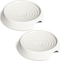 CatGuru Ceramic Cat Bowls – Whisker Fatigue Relief Shallow Dish, Set of 2