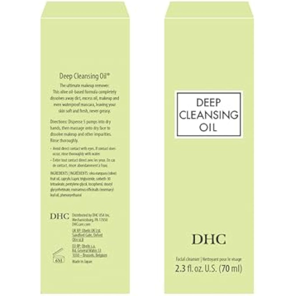 DHC Deep Cleansing Oil - Organic Olive Oil Facial Cleanser, 70ml 2-Pack