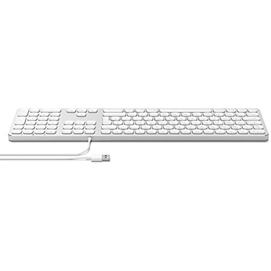 Satechi Aluminum Wired USB Keyboard with Numeric Keypad – Silver