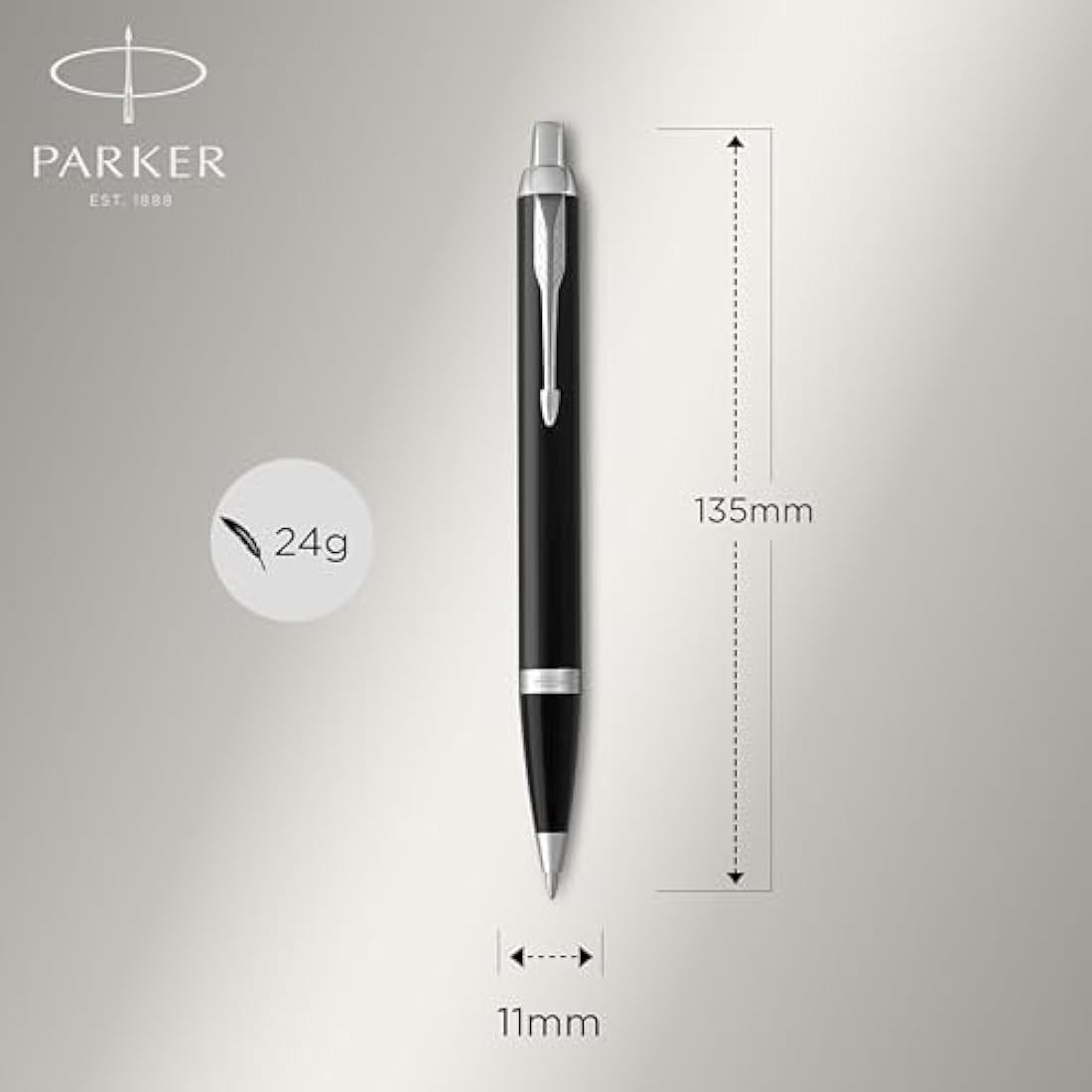 Parker IM Duo Pen Gift Set | Fountain & Ballpoint Pens | Black & Chrome