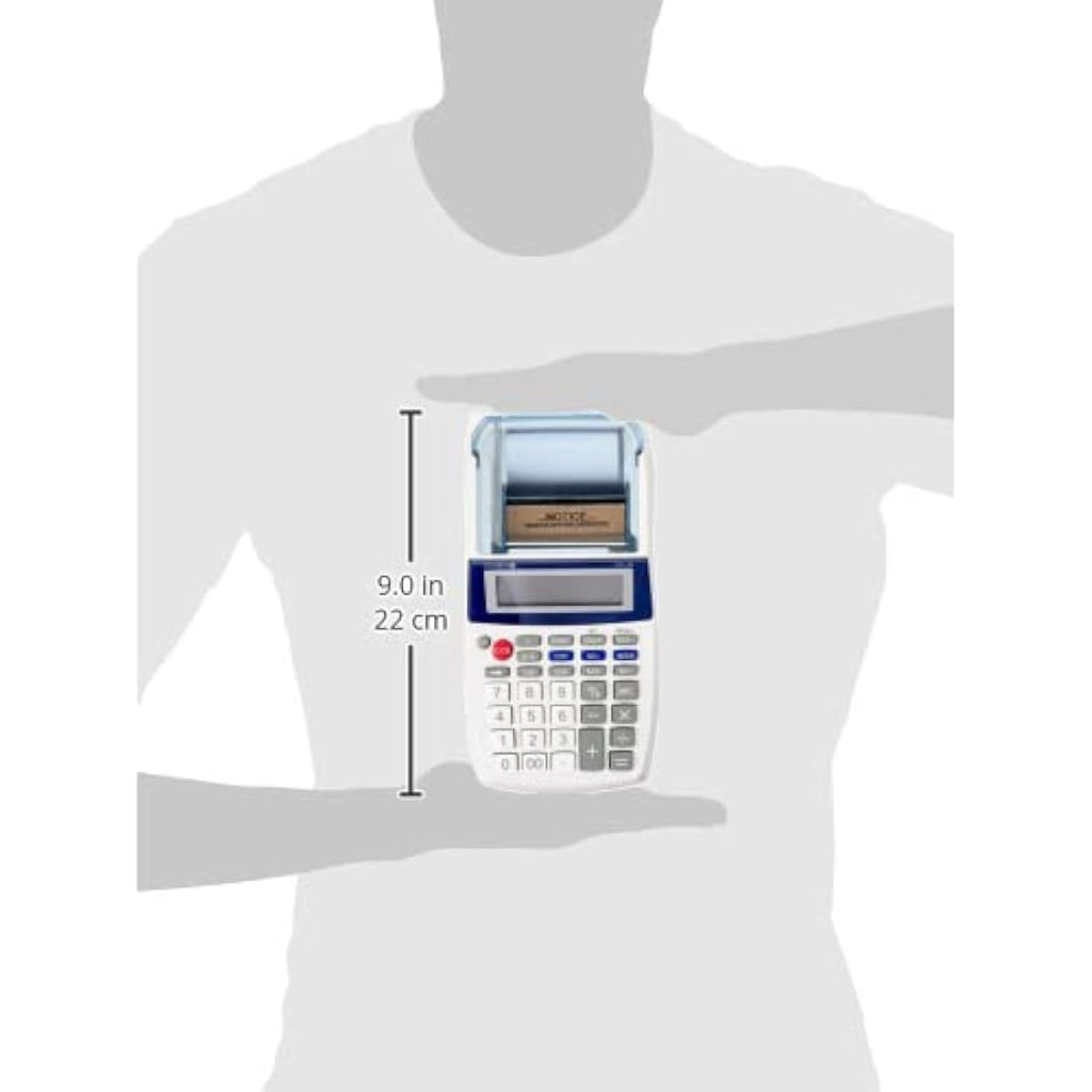 Olympia Printing Business Calculator – Desktop Ink Roll Device, Blue