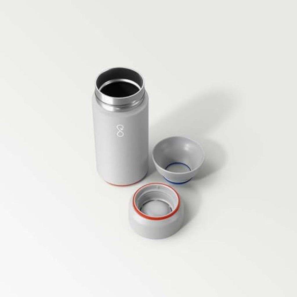 Ocean Bottle Brew Flask – 350ml Recycled Stainless Steel – Rock Grey