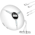 KLIM Discman Portable CD Player with Rechargeable Battery & Earbuds – White