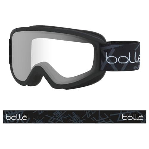 Bollé Freeze Snow Goggles – Clear Anti-Fog Lens, Black Matte, Medium