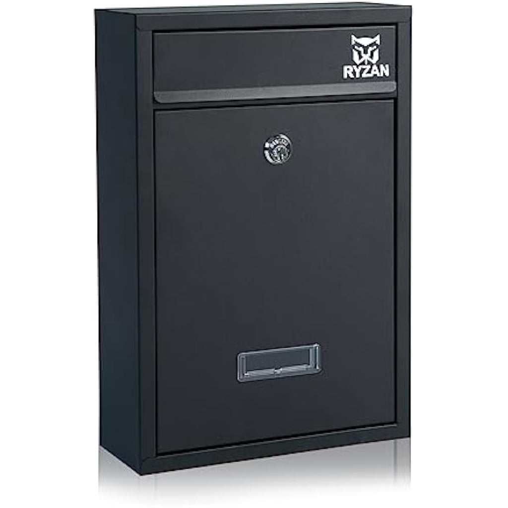 RYZAN Wall Mounted Steel Mailbox – Modern Weatherproof Lockable Postbox