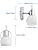 Jolof Store Modern Glass Wall Sconce – Dimmable Bedside Lamp (2 PCS)