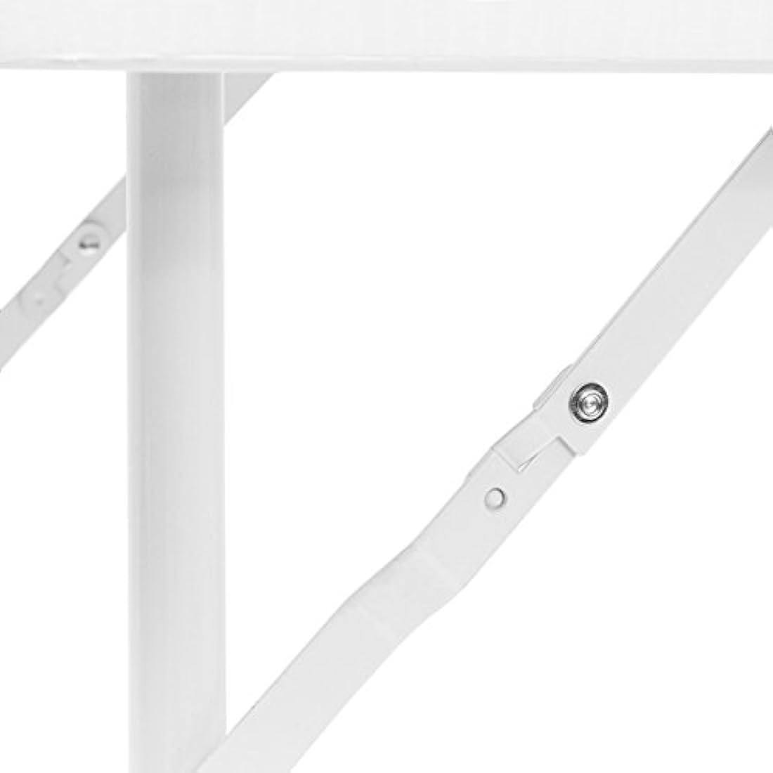 Relaxdays BASTIAN Folding Patio Table – White Rattan Look Metal Frame