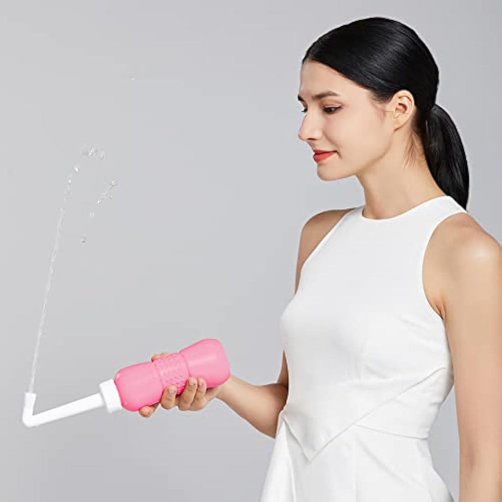 Jolof Store Portable Bidet – 450ml Pink Peri Bottle for Postpartum Care