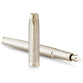 Parker IM Monochrome Fountain Pen – Champagne Finish – Fine Point