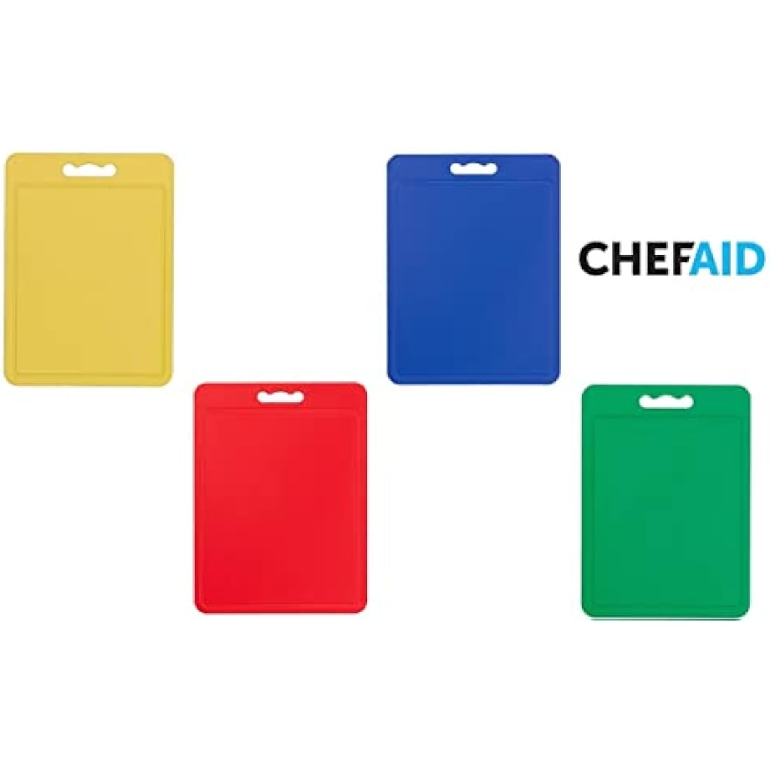 Chef Aid Colour-Coded Chopping Board Set | Non-Slip Cutting Boards, 4 Pack