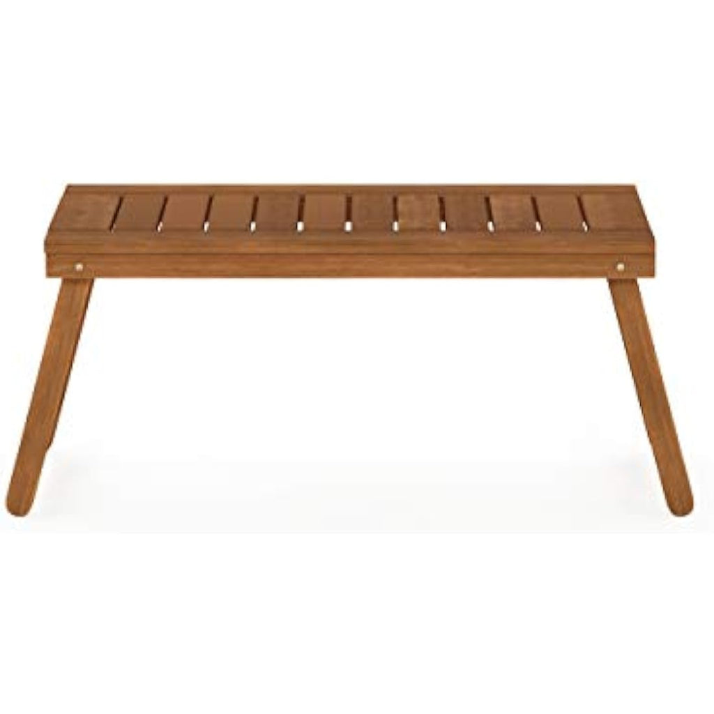 Furinno Patio Folding Table – Weatherproof Meranti Wood Outdoor Table