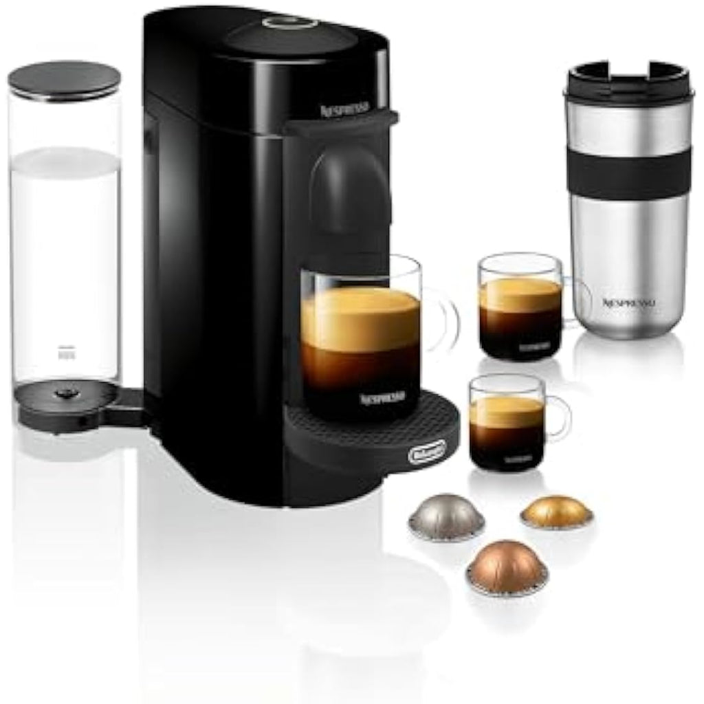 Nespresso Vertuo Plus Coffee Machine by De'Longhi – Black, EN150.B