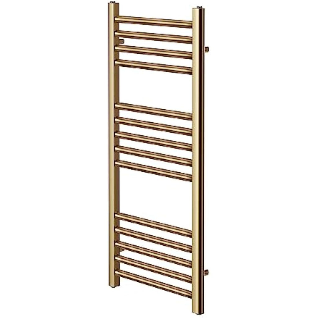 Greened House Brushed Brass Heated Towel Rail | 300mm x 800mm