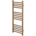 Greened House Brushed Brass Heated Towel Rail | 300mm x 800mm