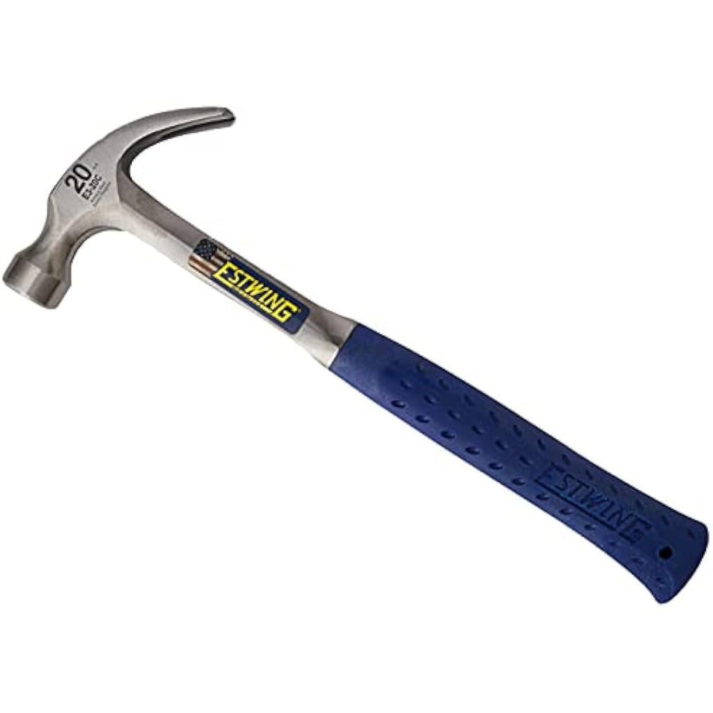 Estwing E3/20c Curved Claw Hammer – 20oz Steel with Vinyl Grip