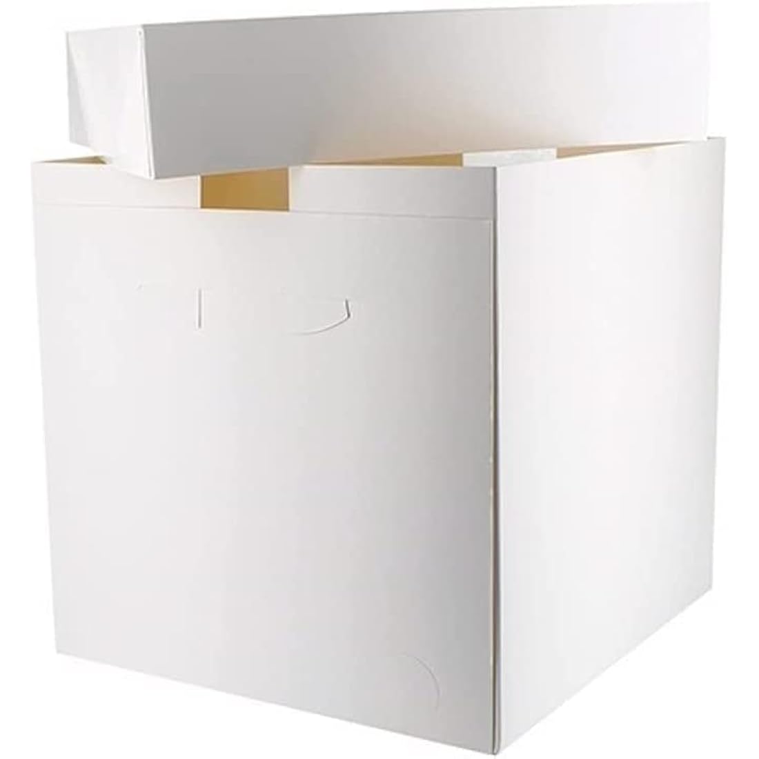Jolof Store White Tall Cake Boxes with Lids - 12x12x12 Inch (5 Pack)