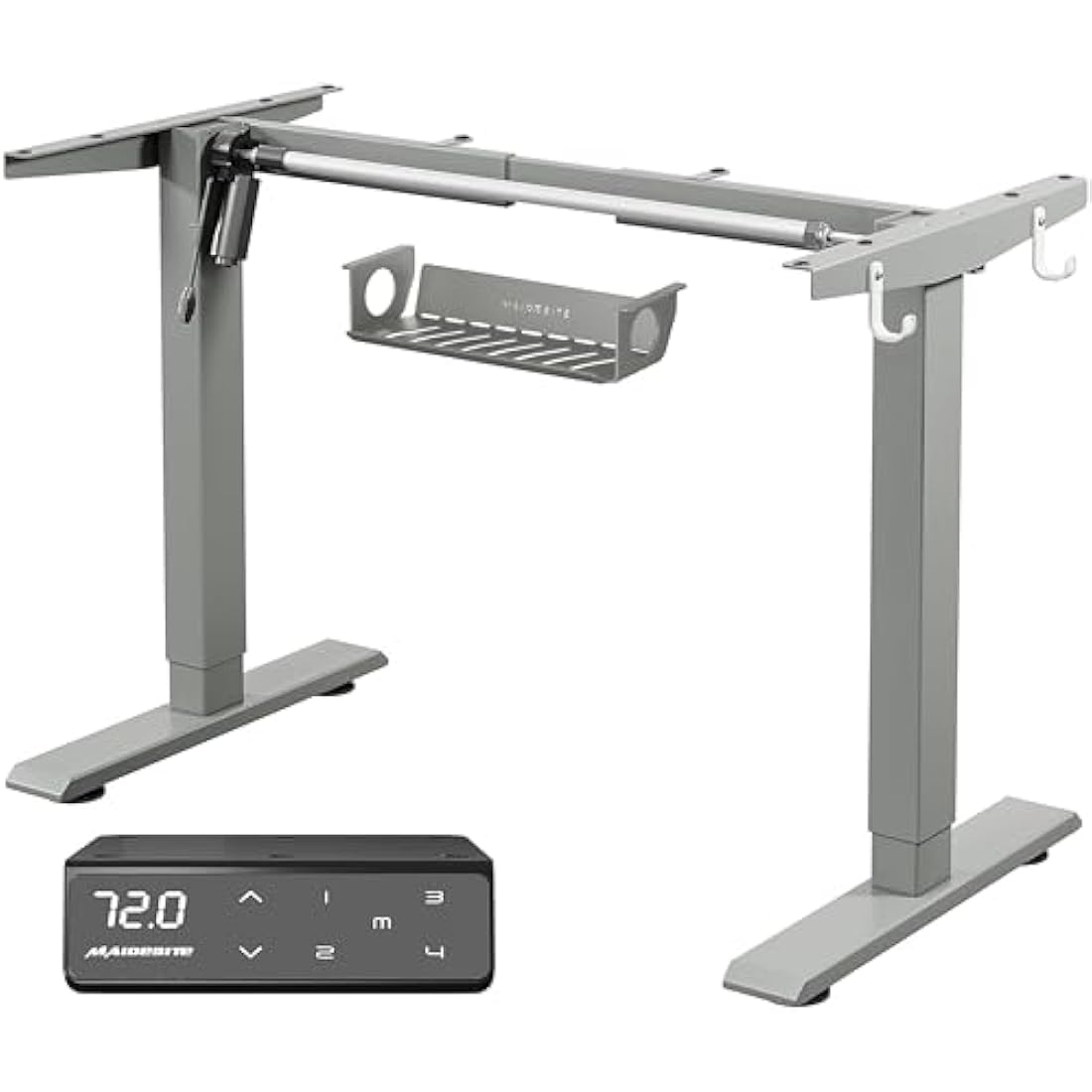 MAIDeSITe Electric Standing Desk Frame – Heavy Duty Steel, Gray