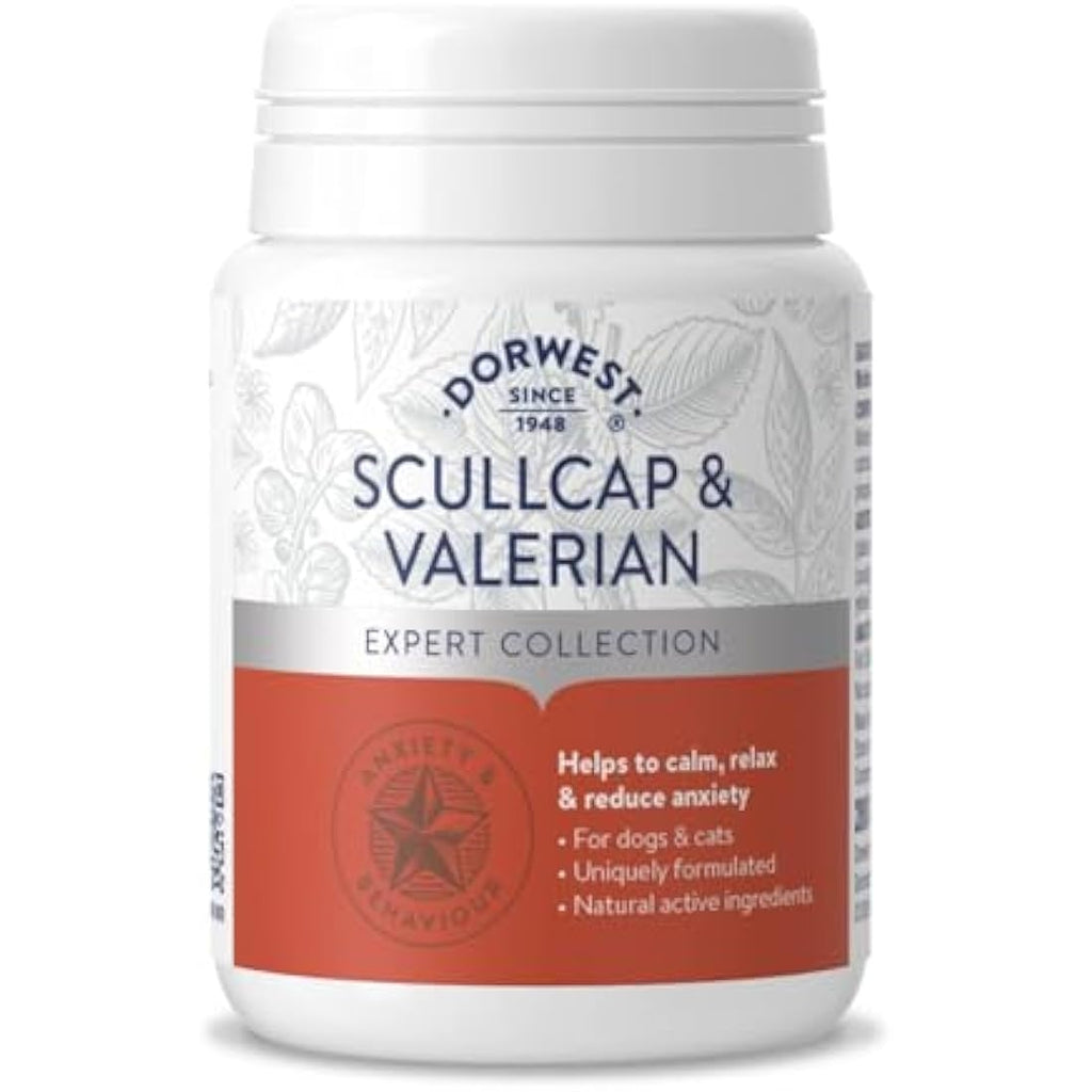 Dorwest Herbs Scullcap & Valerian Calming Tablets for Dogs & Cats, 200ct