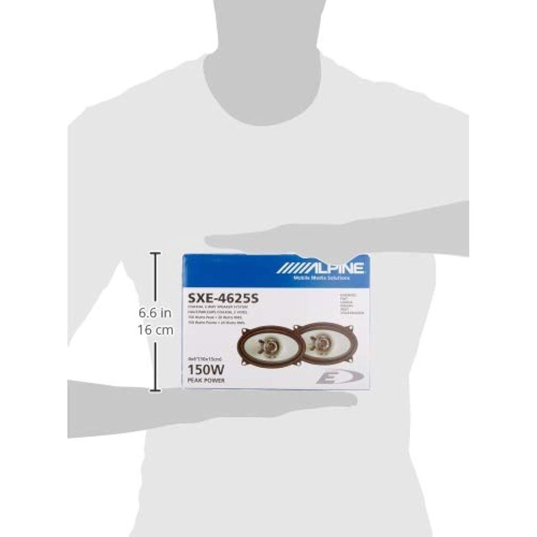 Alpine SXE-4625S Car Coaxial Speakers | 60W Passive Built-in Pair