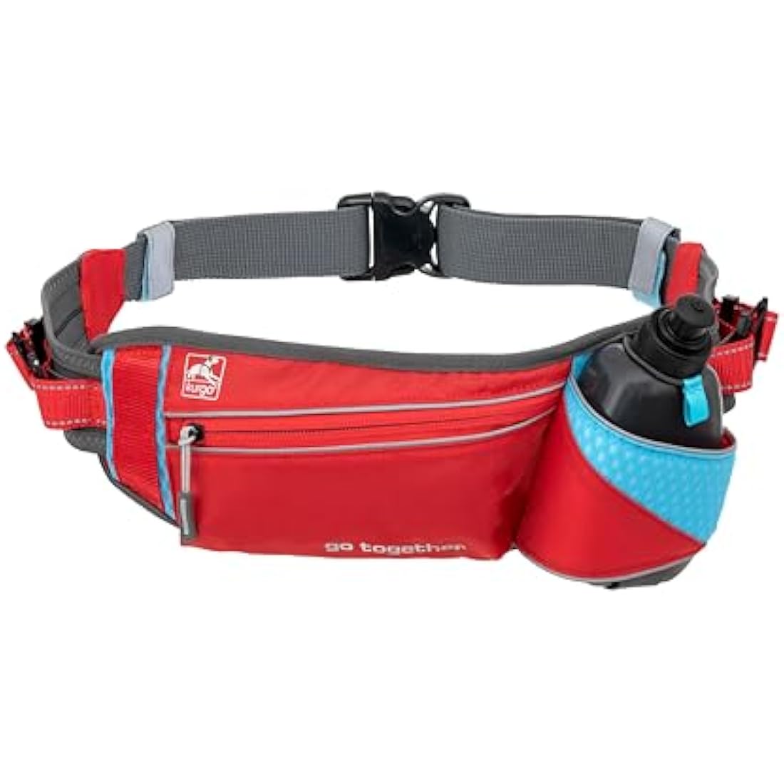 Kurgo Hands-Free Dog Running Belt | Reflective Waist Belt with Water Bottle
