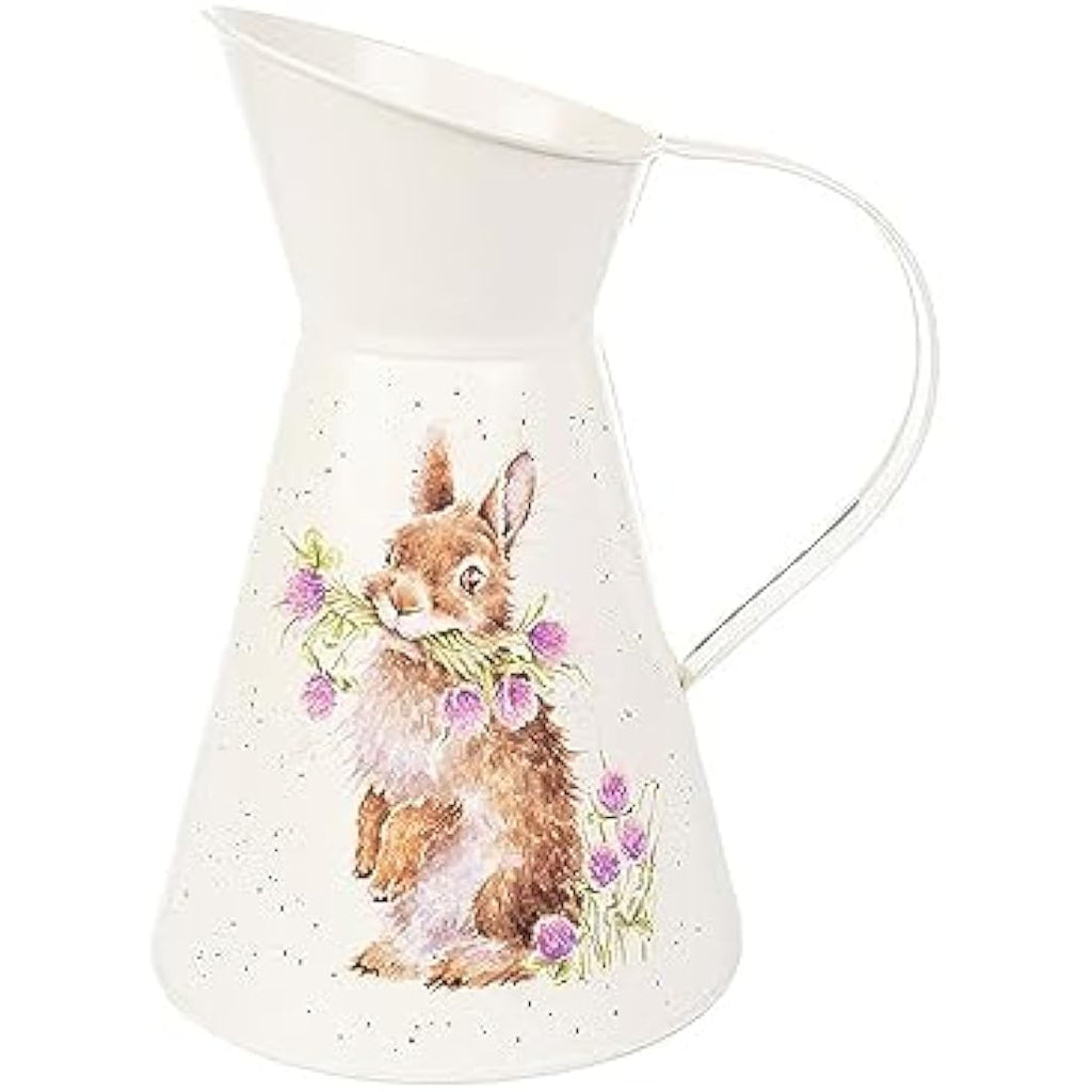Wrendale Designs Rabbit Flower Jug – Head Clover Heels Steel Pitcher