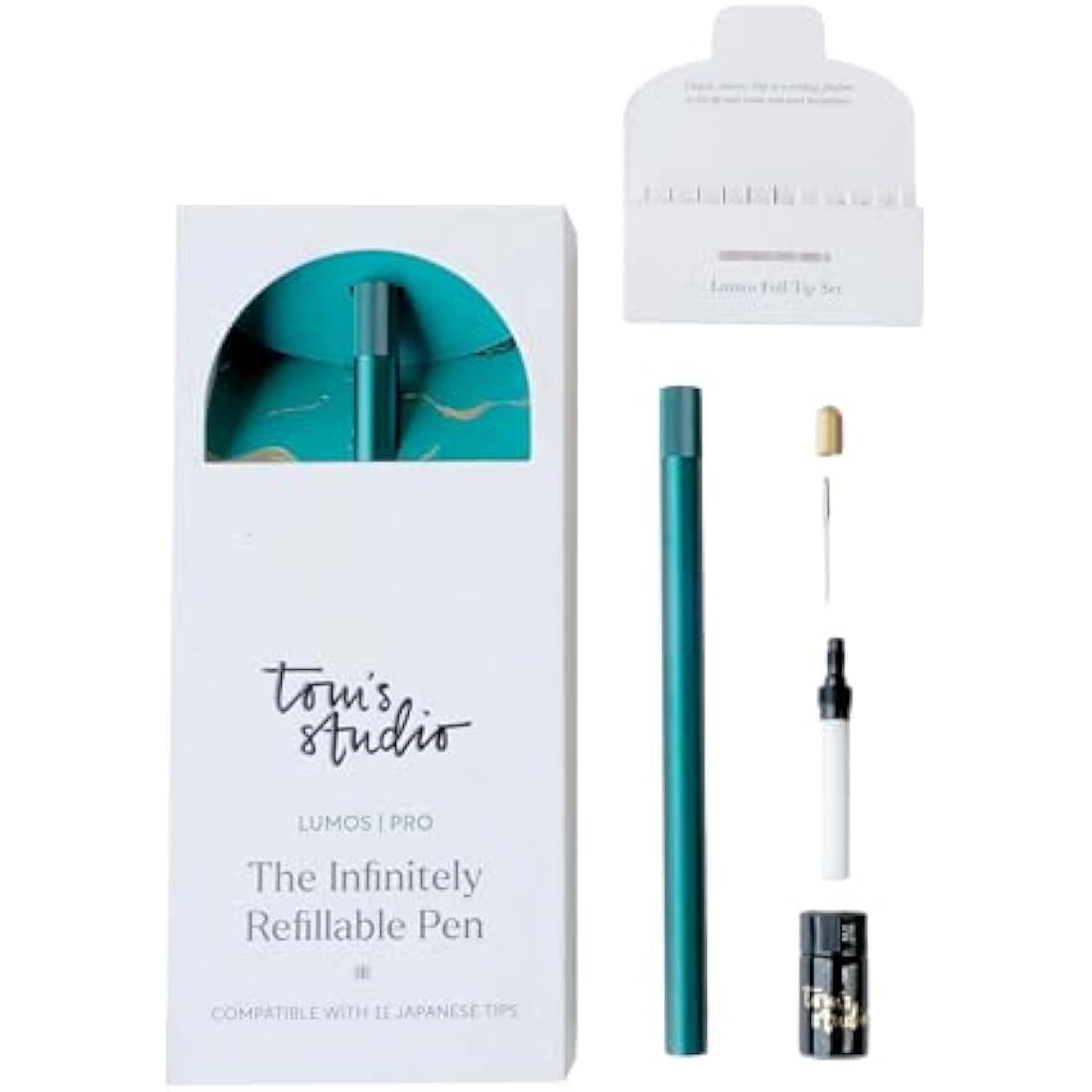 Tom's Studio Lumos Pro Duo Tip Refillable Fineliner & Brush Pen – Ivy