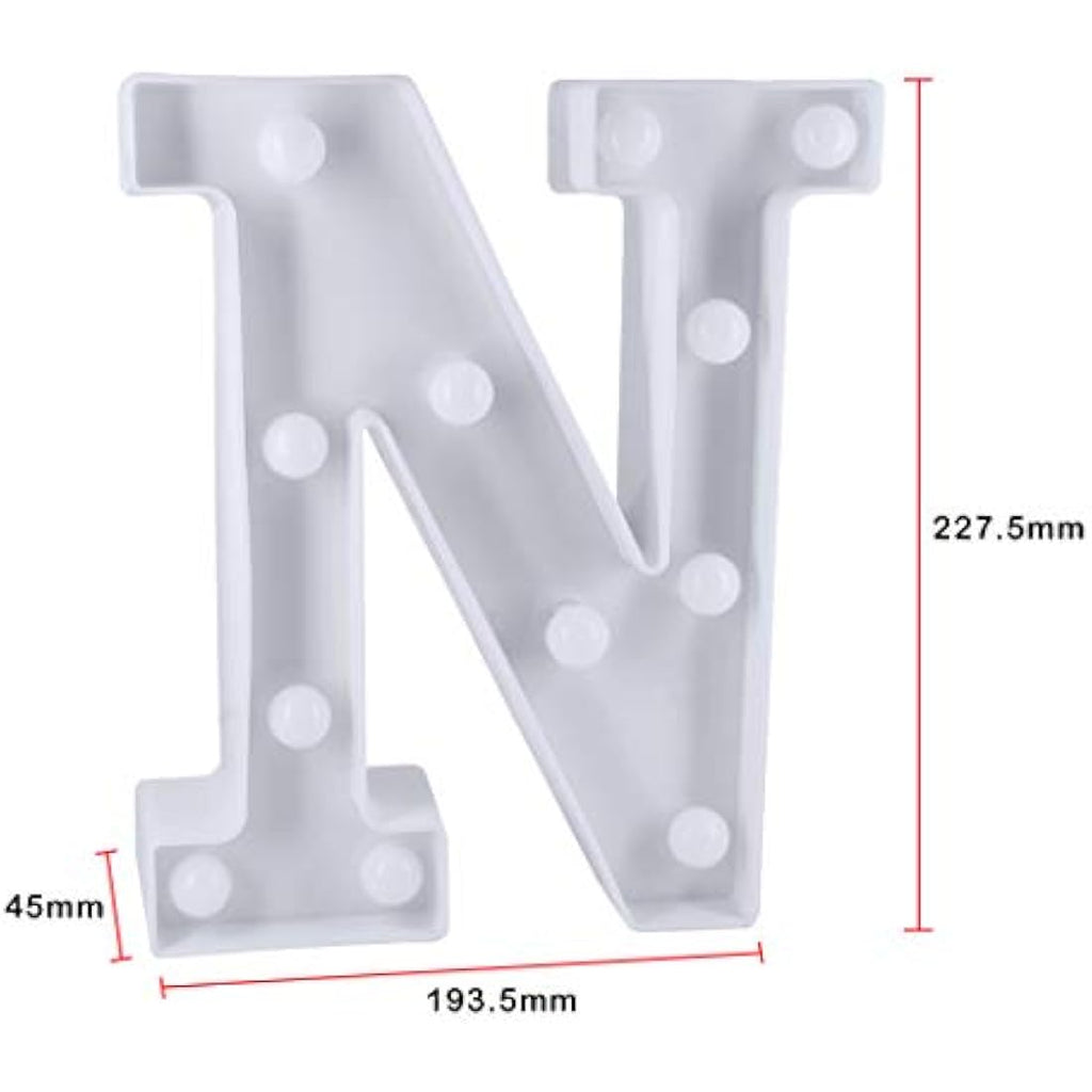 HONPHIER LED Marquee Letter Lights – Battery Operated Alphabet Sign (N)