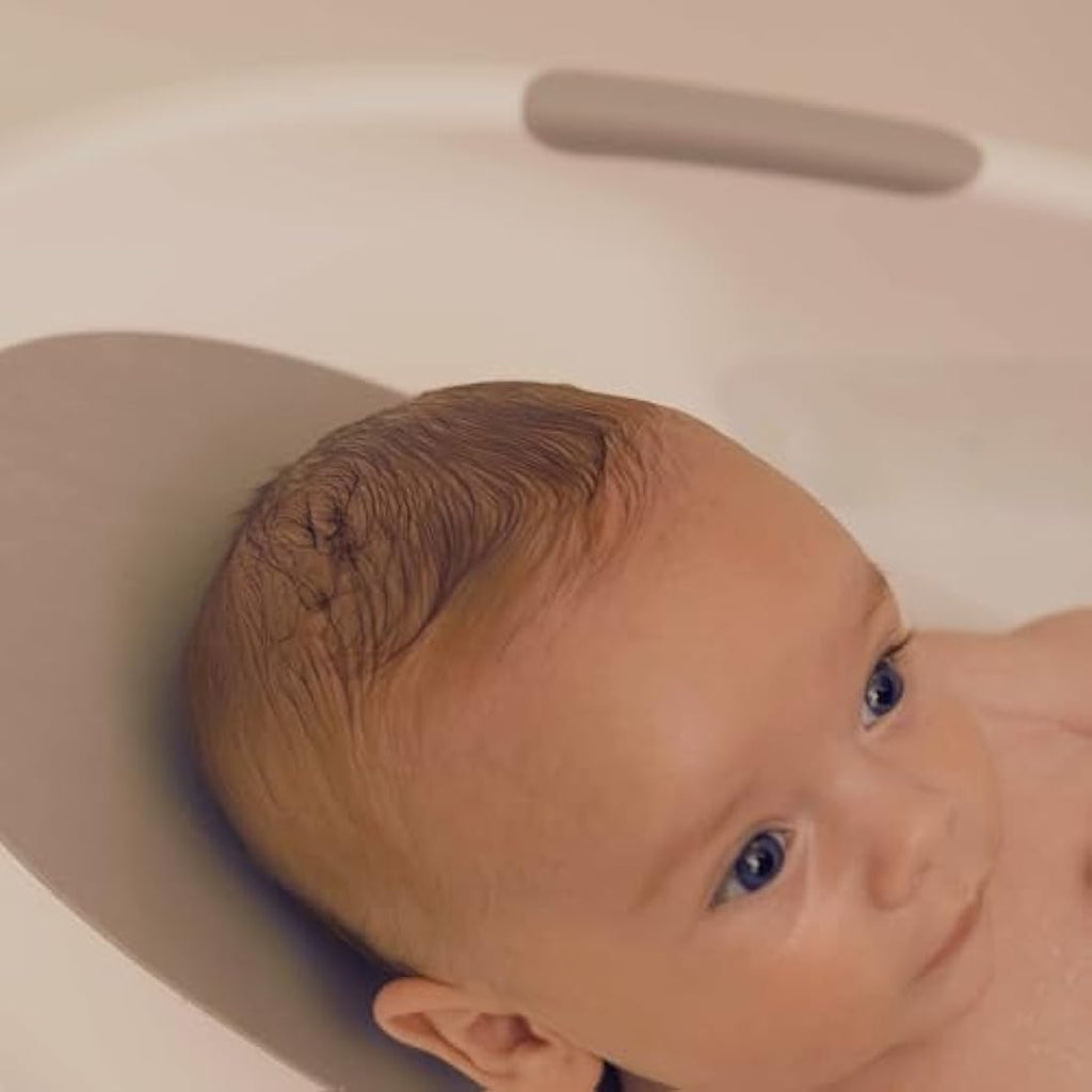 Nuby Baby Bath Tub with Anti-Slip Support and Soft Headrest - White