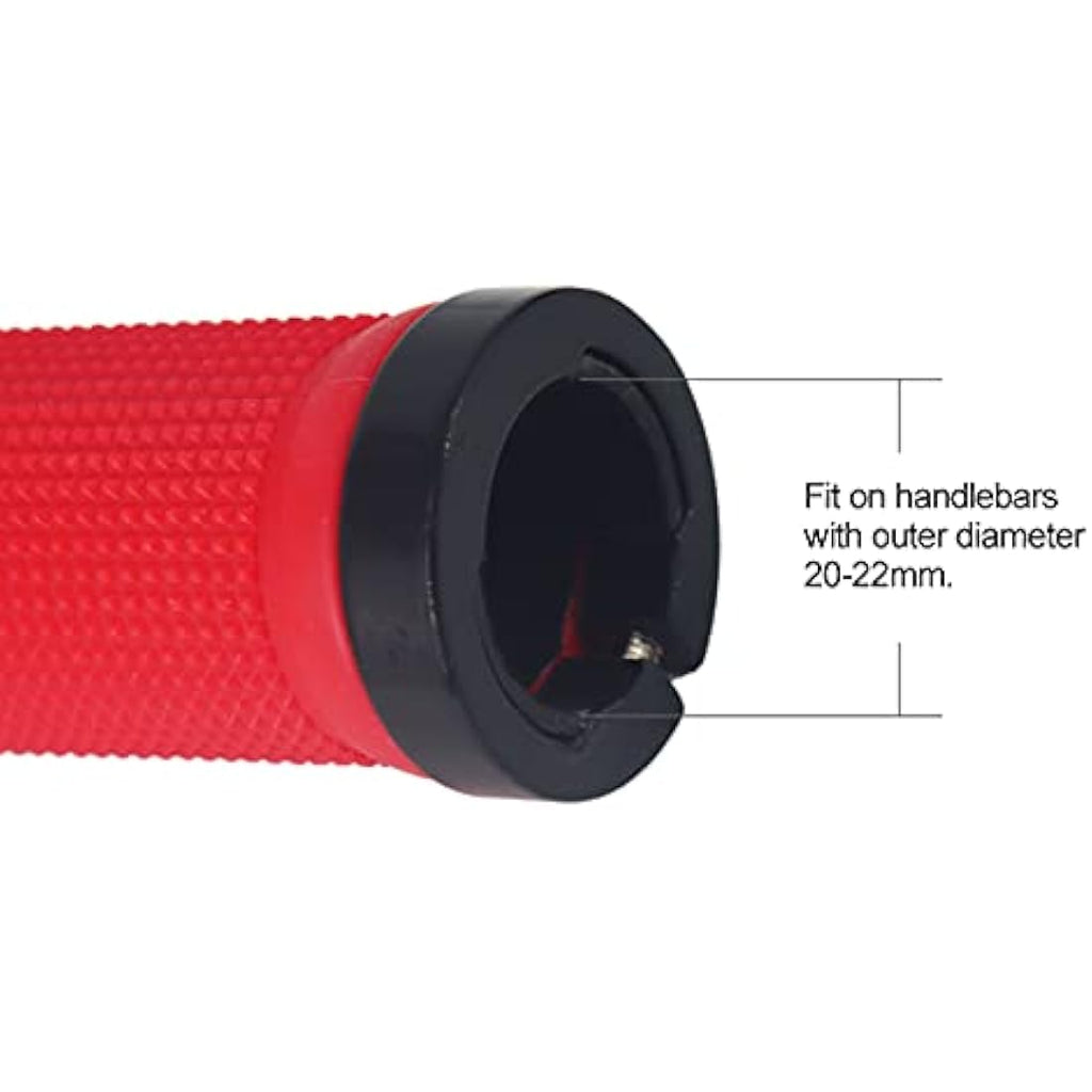 PLATT Non-Slip Rubber Bike Handlebar Grips | Aluminum Double Lock MTB BMX