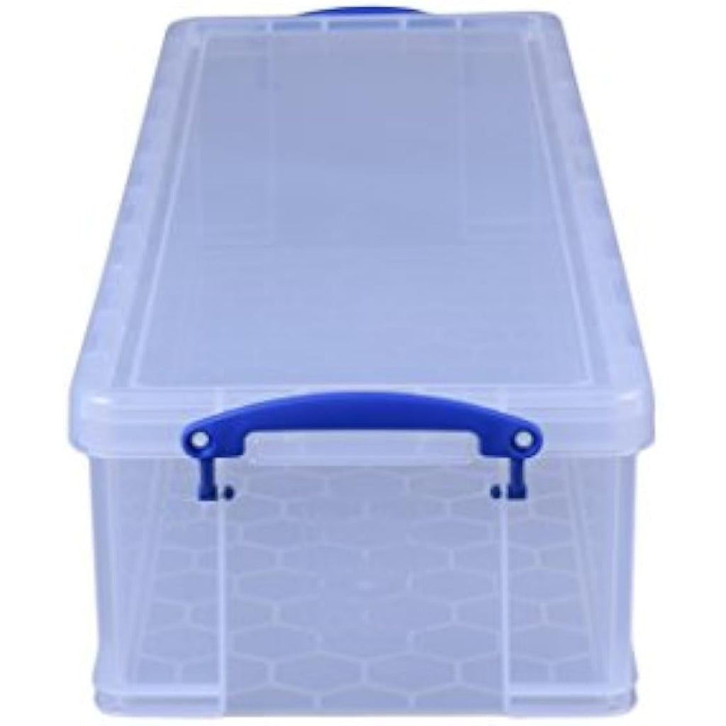 22 Litre Clear Plastic Storage Box – Stackable Organizer
