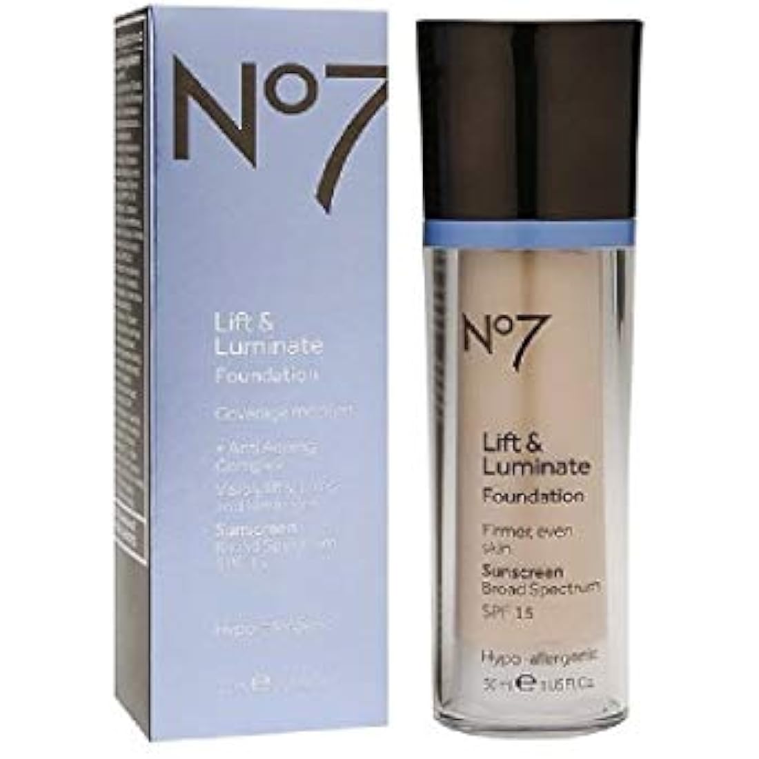 No7 Lift & Luminate Triple Action Foundation - Warm Beige - 30ml