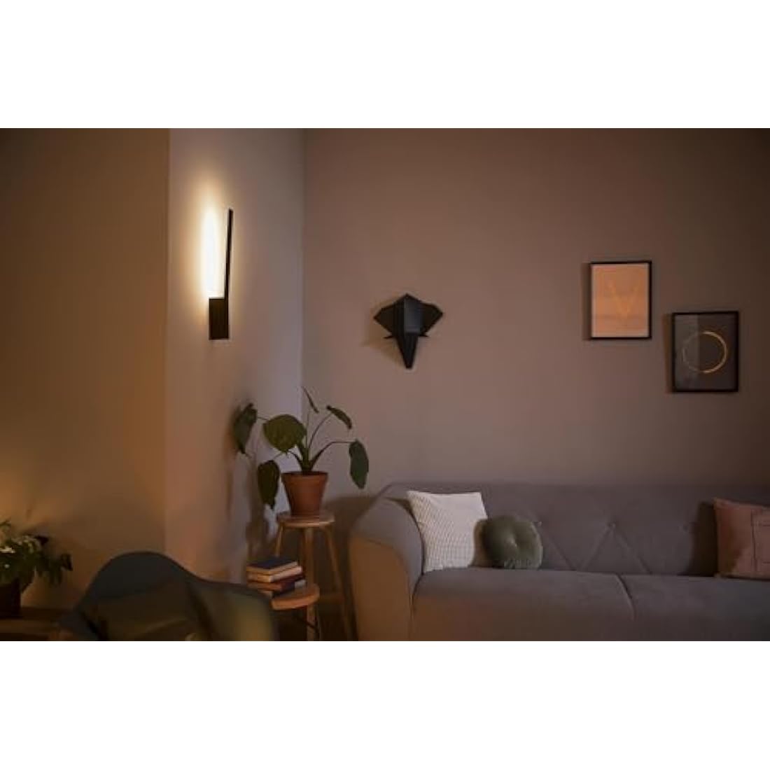 Philips Hue Liane Smart LED Wall Light | White & Colour Ambiance - Black