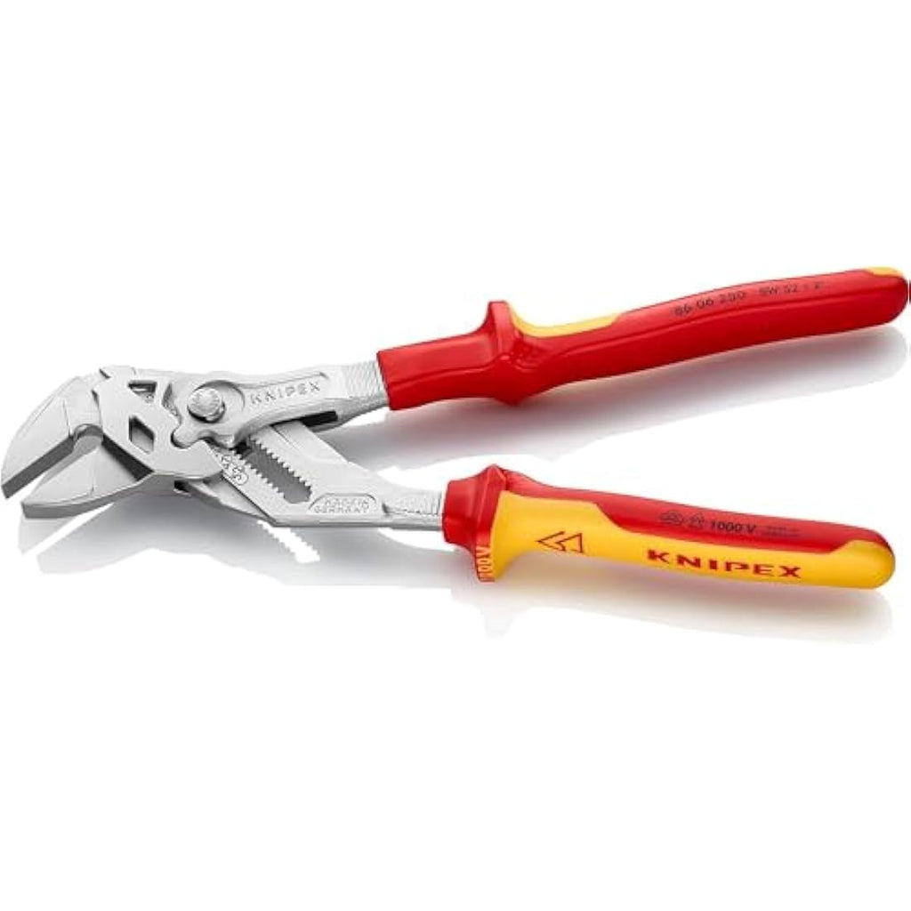 Knipex Pliers Wrench | 250mm VDE Insulated Chrome-Plated Tool