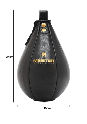 Meister SpeedKills Leather Speed Bag | Black Cowhide – Medium 9.5" x 6"
