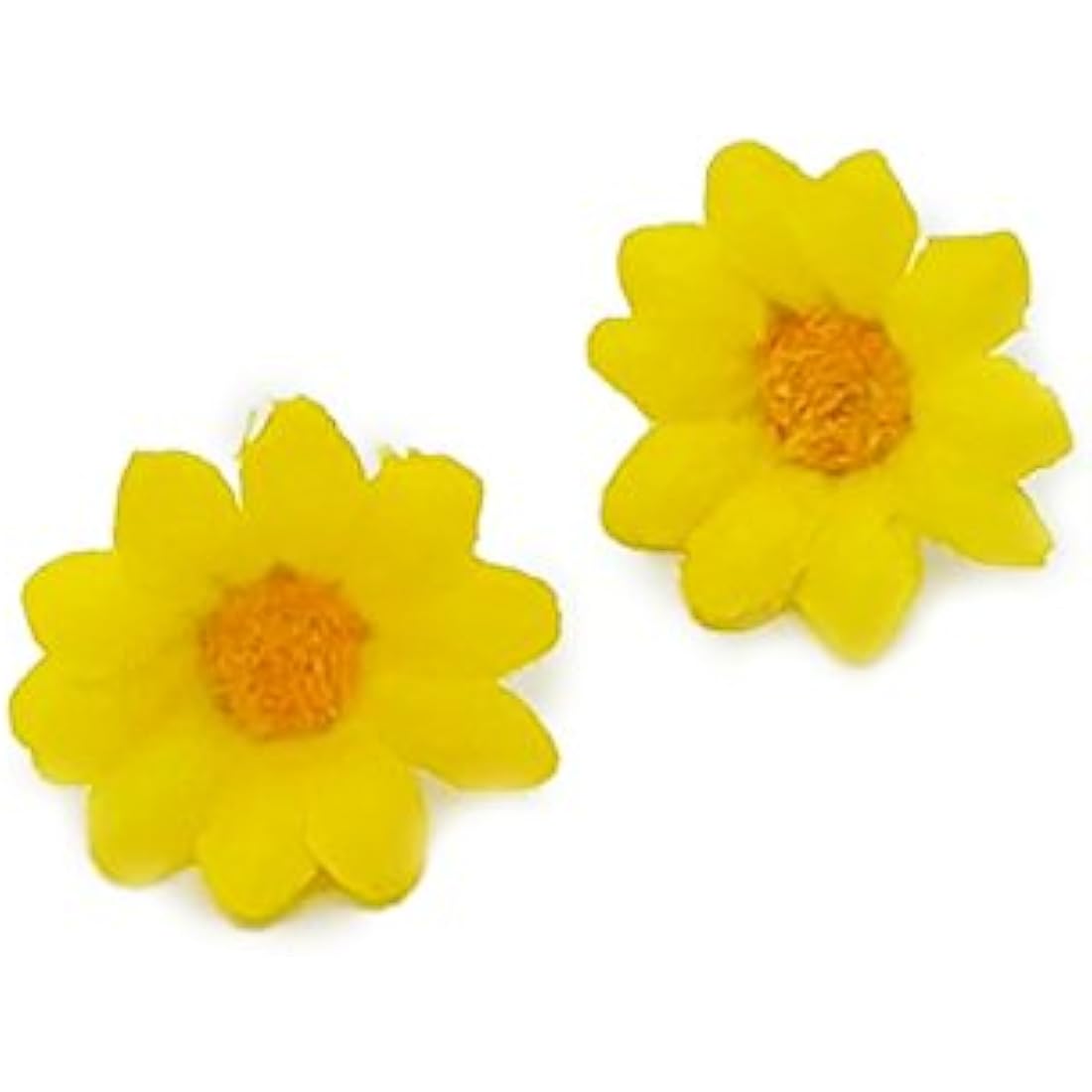 100pcs Yellow Artificial Daisy Flower Heads for DIY Crafts