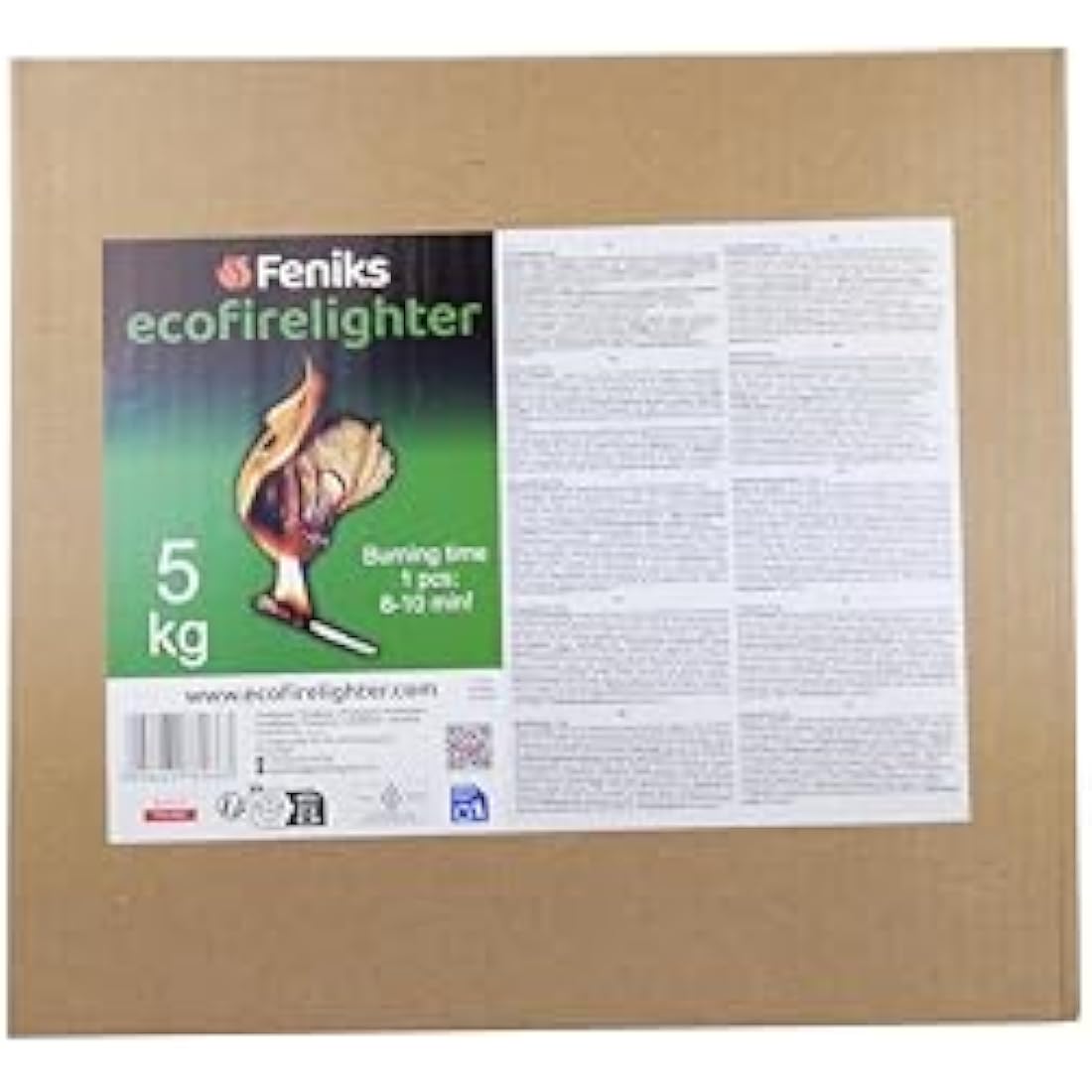 Feniks Ecological Firelighters | 500pcs Natural Kindling for BBQ & Stoves