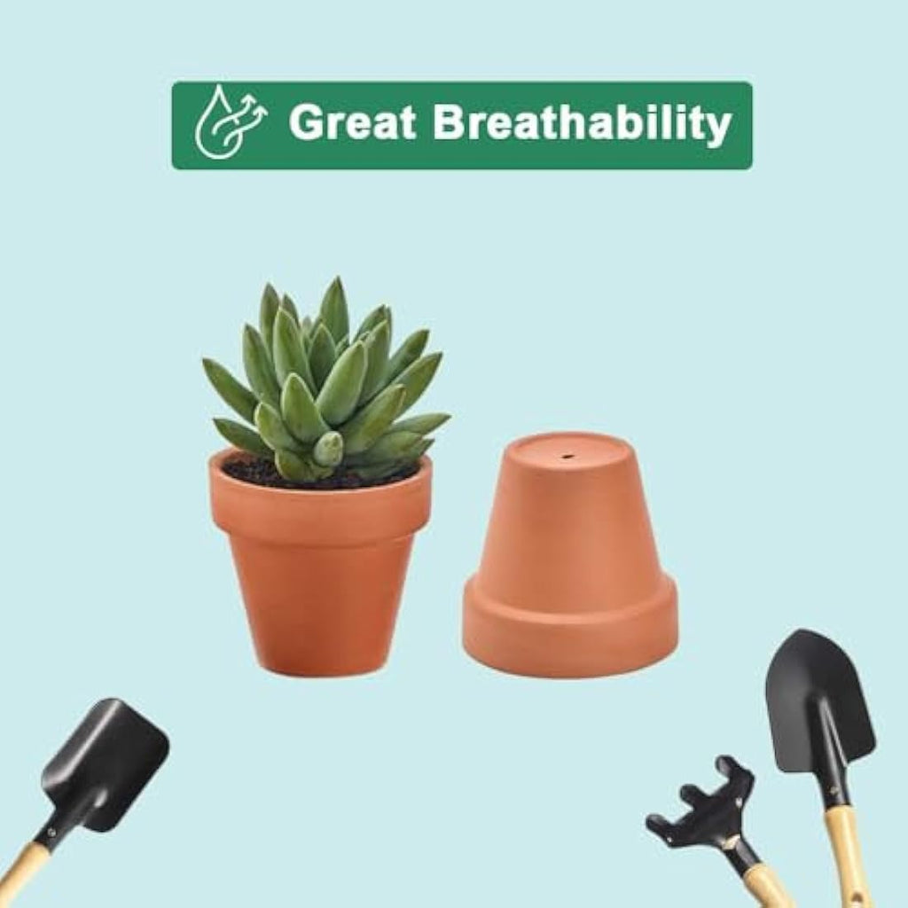 Vensovo 48 Pcs Mini Terracotta Pots - 5CM Small Clay Succulent Planters