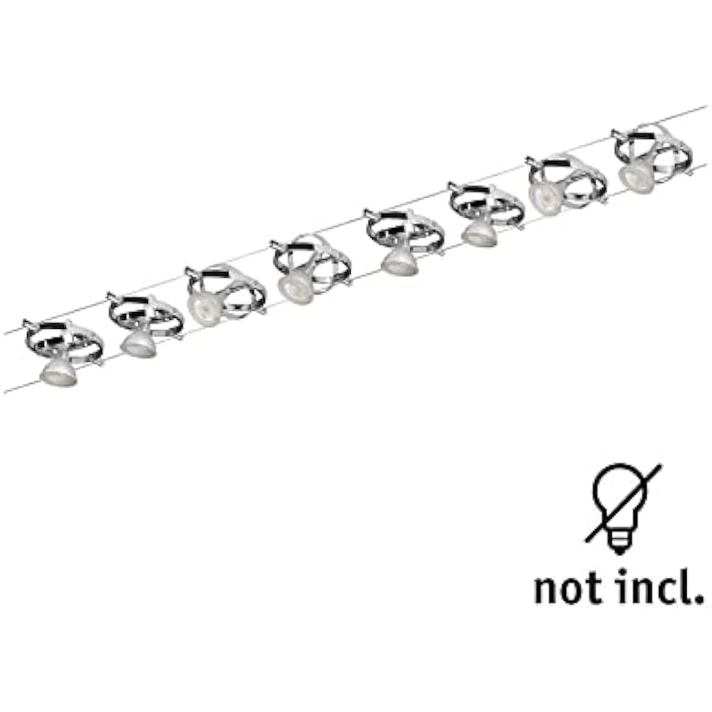 Paulmann Cardan Cable Lighting System – Matt Chrome Ceiling Light Set